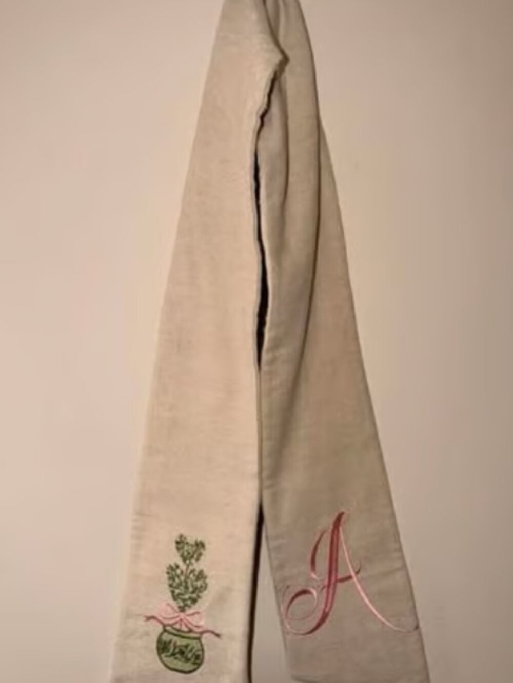 Wreath Sash with embroidered A